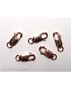Five (5) 14k ROSE GOLD FILLED 4x10mm Lobster Claw Clasps