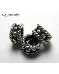 150 ea .925 STERLING SILVER 5mm Rondelle Beads #659
