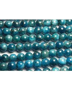 16" Strand TEAL BLUE APATITE 7mm Round Beads 