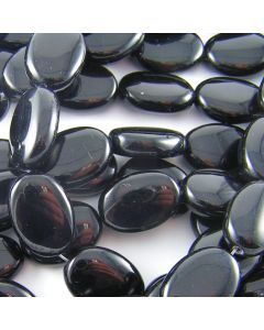 15.5" Strand BLACK ONYX 13x18mm Oval Beads