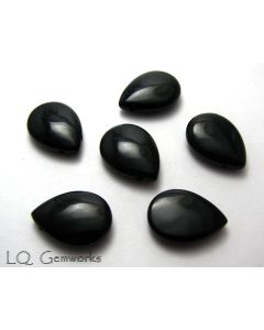 15" Strand BLACK ONYX 16X22mm Teardrop Beads