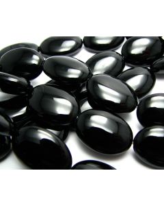 15.5" Strand BLACK ONYX 10X14 mm Oval Beads