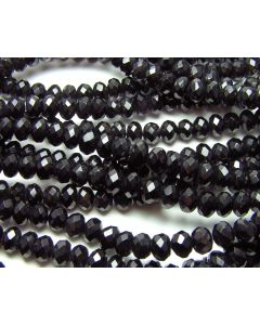 15.5" Strand BLACK ONYX 10mm Faceted  Rondelle Beads