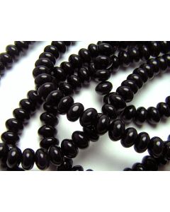 15.5" Strand BLACK ONYX 10mm  Rondelle Beads