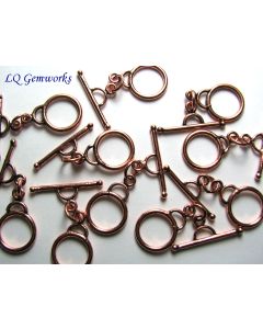 10 ANTIQUED COPPER Toggle Clasps 
