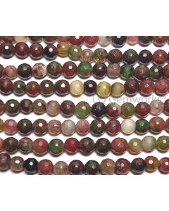 15.5" Strand TOURMALINE COLORED QUARTZ 6mm Faceted Round Beads