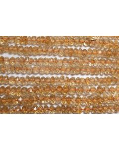 13" CITRINE 3.5mm Micro-Faceted Rondelle Beads NATURAL AAA /L2
