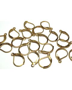 20 pcs GOLD PLATED BRASS Lever-Back Earrings