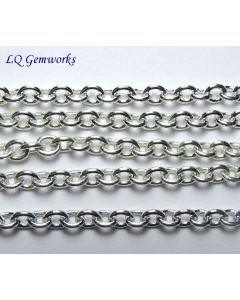 2 ft. SILVER FILLED 5mm Cable Chain /F24