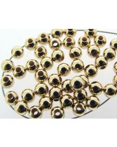 100  ea 14k GOLD FILLED 4mm SEAMLESS Round Beads