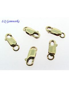 Five (5) 14k GOLD FILLED 4x11mm Lobster Claw Clasps