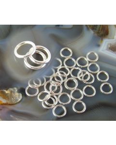 50 ea STERLING SILVER 4mm CLOSED JUMP RINGS