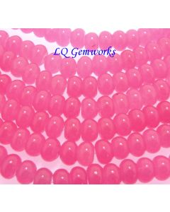 15.5" Strand PINK CANDY JADE 8mm Rondelle Beads 