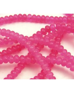 15.5" Strand PINK CANDY JADE 6mm  Rondelle Beads 