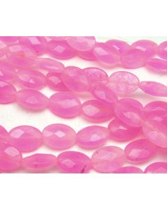 15.5" Strand PINK CANDY JADE 10X14mm Faceted Oval Beads 