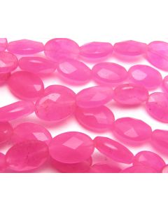 15.5" Strand PINK CANDY JADE 13X18mm Faceted Oval Beads 