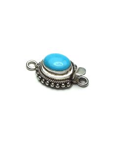 SLEEPING BEAUTY TURQUOISE 925 Sterling Silver 24mm Box Clasp /c13