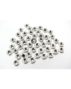 50 STERLING SILVER 4mm Rondelle Beads