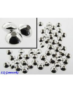 50 STERLING SILVER 5mm Saucer Beads